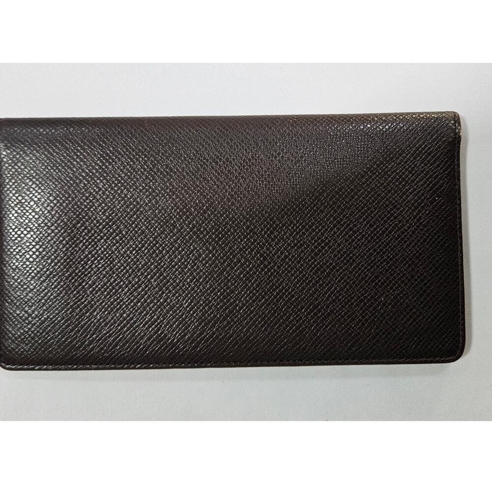Louis Vuitton Taiga Brazza Long Wallet Brown Authentic Entrupy COA - Picture 12 of 13